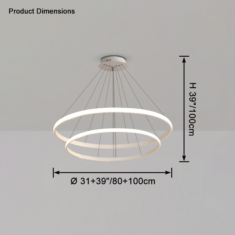 WOMO Tiered Circular Led Chandelier-WM2458