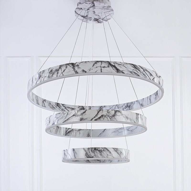 WOMO Tiered Circular Marble Chandelier-WM2460