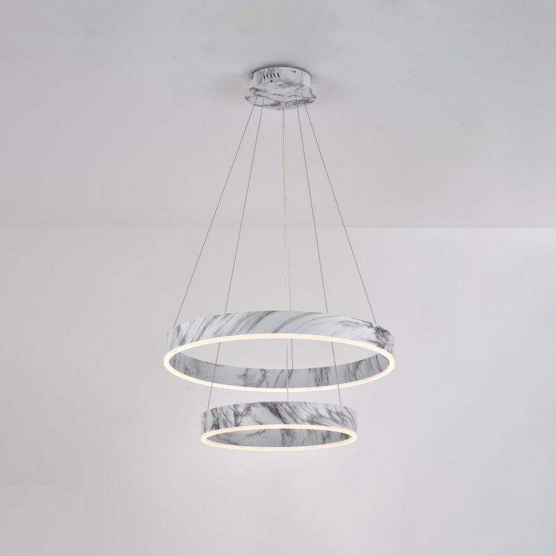 WOMO Tiered Circular Marble Chandelier-WM2460