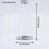 WOMO Tiered Circular Marble Chandelier-WM2460