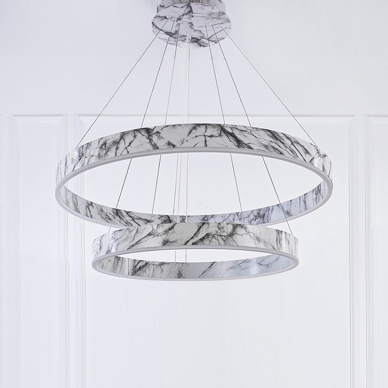 WOMO Tiered Circular Marble Chandelier-WM2460