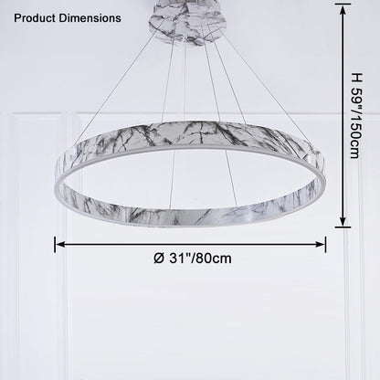 WOMO Tiered Circular Marble Chandelier-WM2460