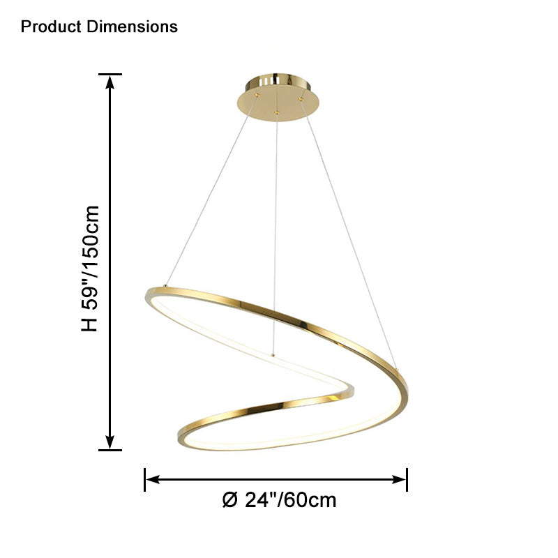 WOMO Swirl Led Chandelier-WM2461