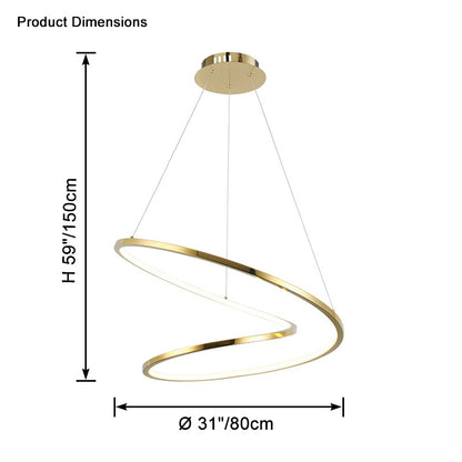 WOMO Swirl Led Chandelier-WM2461