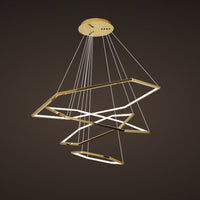 WOMO Tiered Hexagon Led Chandelier-WM2463