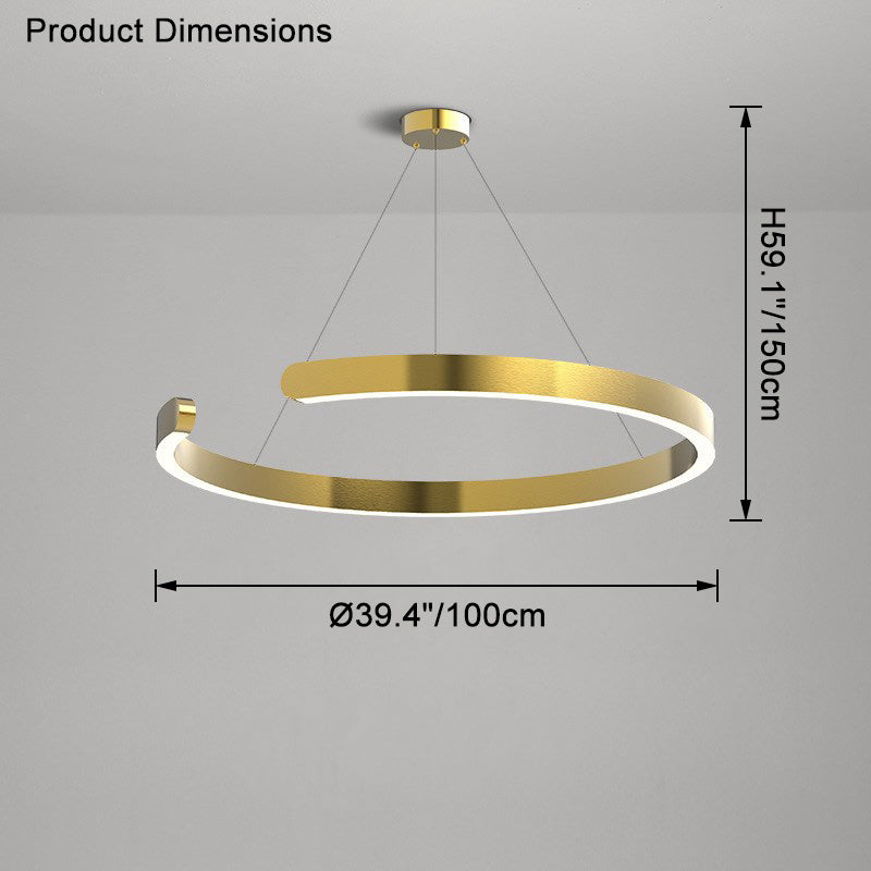 WOMO Tiered Circular Led Chandelier-WM2464