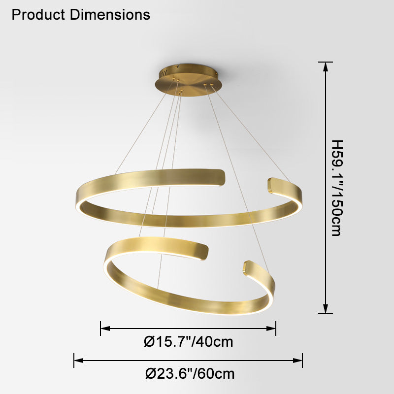 WOMO Tiered Circular Led Chandelier-WM2464