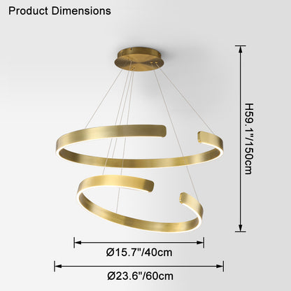 WOMO Tiered Circular Led Chandelier-WM2464