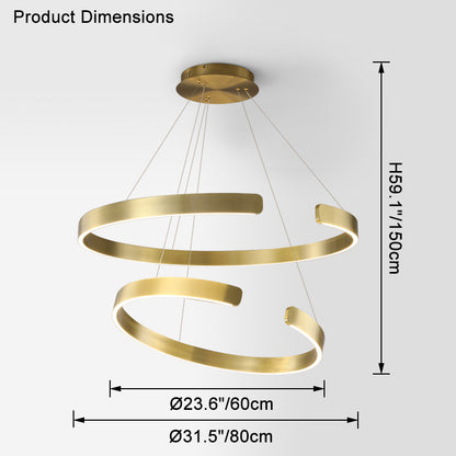 WOMO Tiered Circular Led Chandelier-WM2464