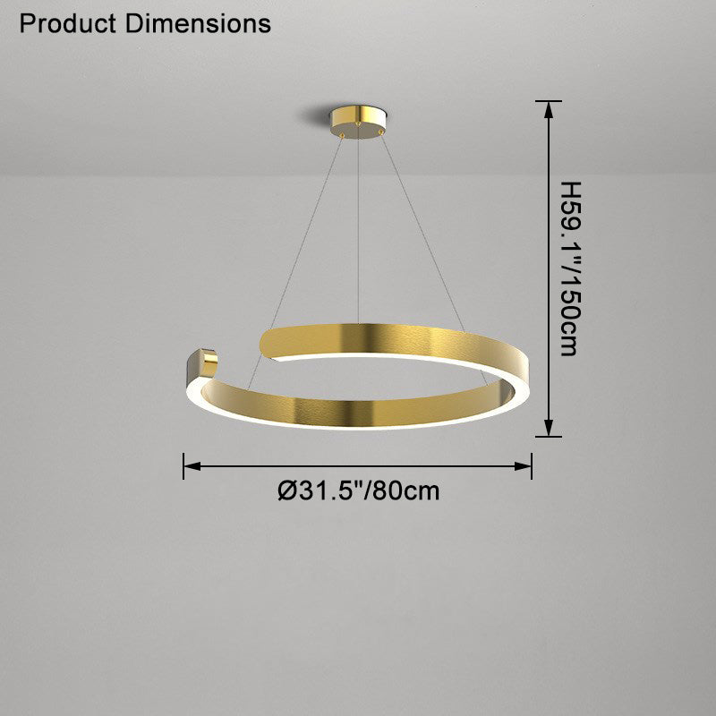 WOMO Tiered Circular Led Chandelier-WM2464