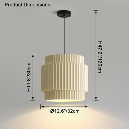 WOMO Ribbed Drum Pendant Light-WM2469