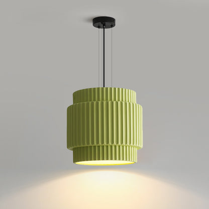 WOMO Ribbed Drum Pendant Light-WM2469