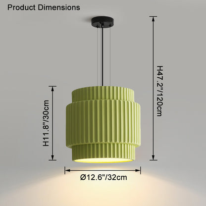 WOMO Ribbed Drum Pendant Light-WM2469