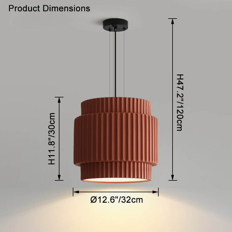 WOMO Ribbed Drum Pendant Light-WM2469