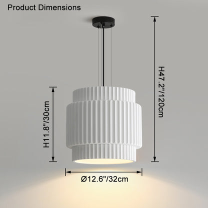 WOMO Ribbed Drum Pendant Light-WM2469