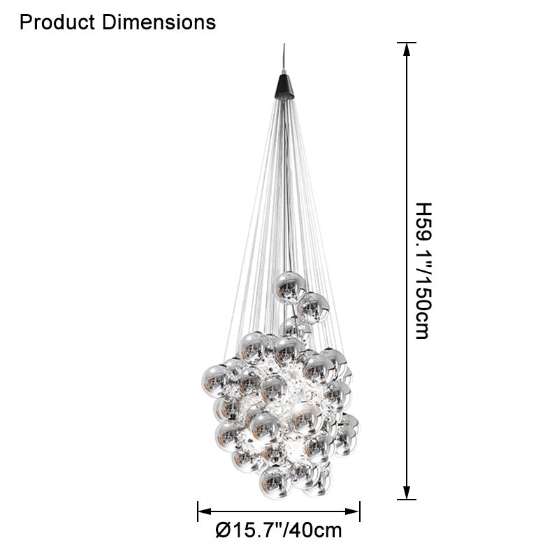 WOMO Cluster Glass Bubble Chandelier-WM2471