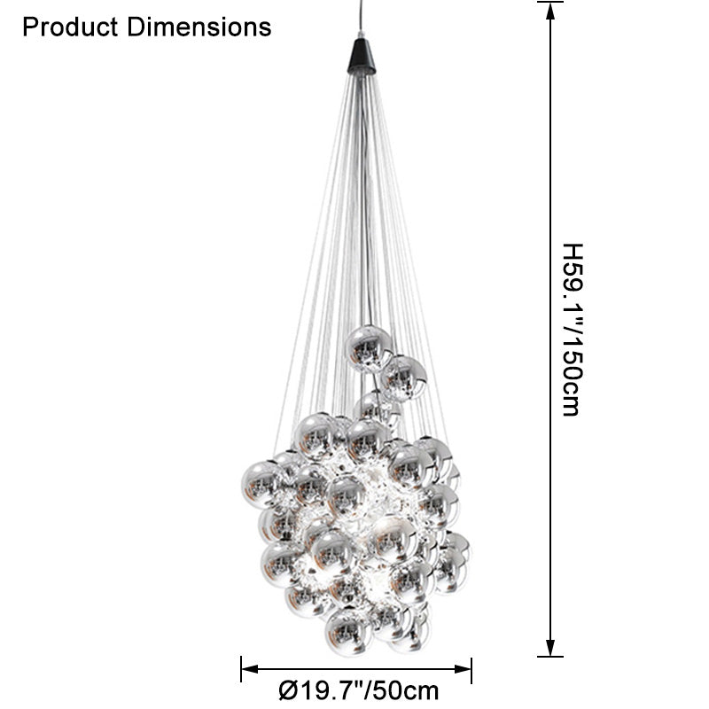 WOMO Cluster Glass Bubble Chandelier-WM2471