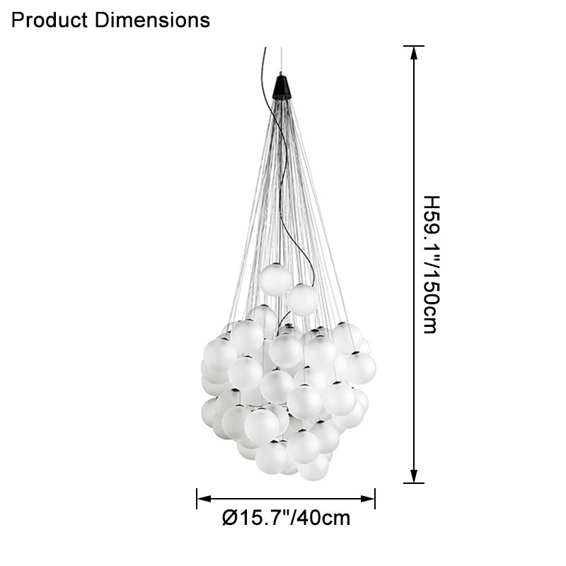 WOMO Cluster Glass Bubble Chandelier-WM2471