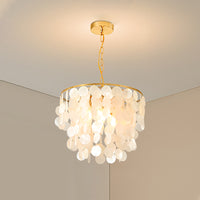 WOMO Capiz Round Chandelier-WM2474