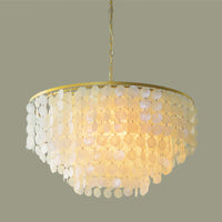 WOMO Capiz Round Chandelier-WM2474