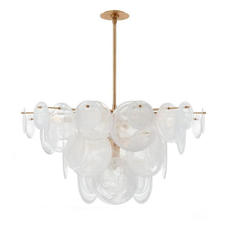 WOMO Textured Glass Disc Chandelier-WM2477