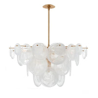 WOMO Textured Glass Disc Chandelier-WM2477