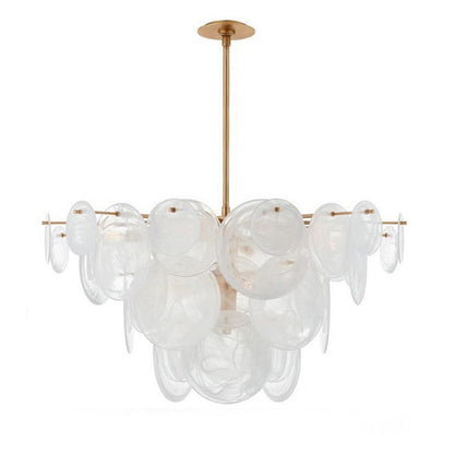 WOMO Textured Glass Disc Chandelier-WM2477