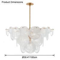 WOMO Textured Glass Disc Chandelier-WM2477