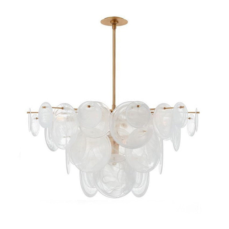 WOMO Textured Glass Disc Chandelier-WM2477