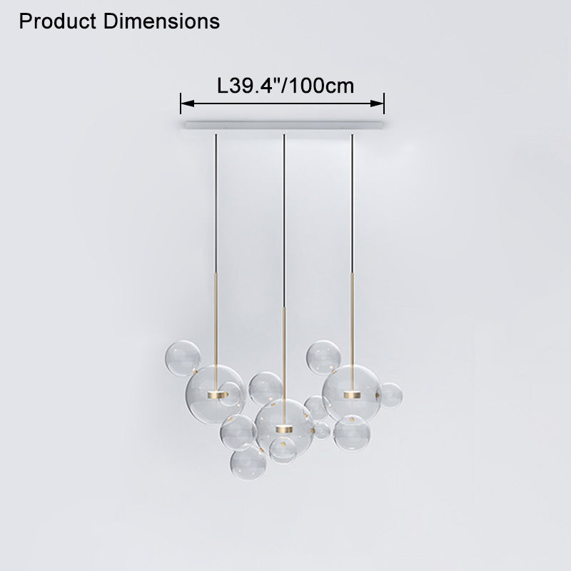 WOMO Glass Bubble Multi Pendant Light-WM2479