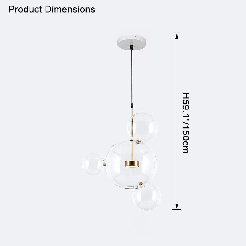 WOMO Glass Bubble Multi Pendant Light-WM2479