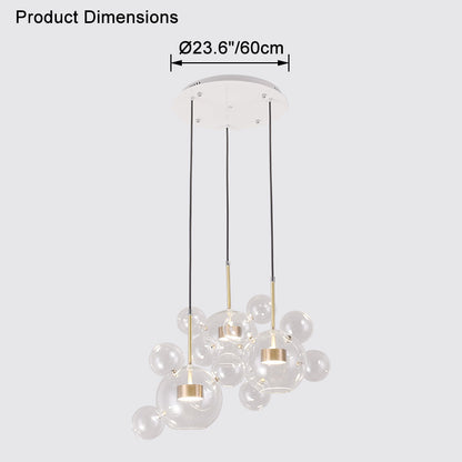 WOMO Glass Bubble Multi Pendant Light-WM2479