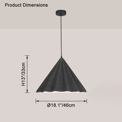 WOMO Cone Felt Pendant Light-WM2480