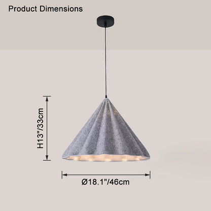 WOMO Cone Felt Pendant Light-WM2480