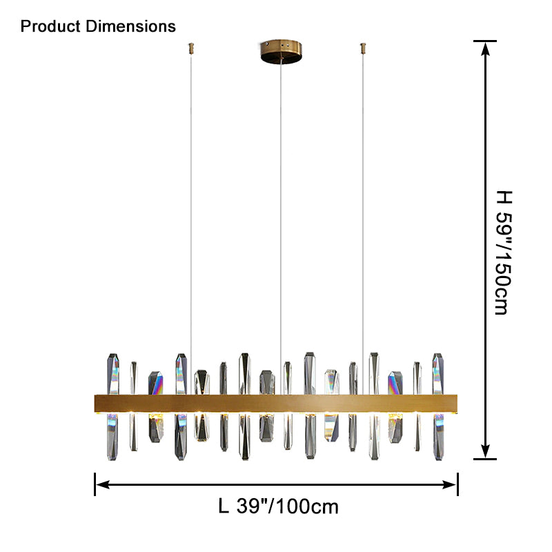 WOMO Linear Crystal Chandelier-WM2485b
