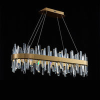 WOMO Long Oval Crystal Chandelier-WM2485c