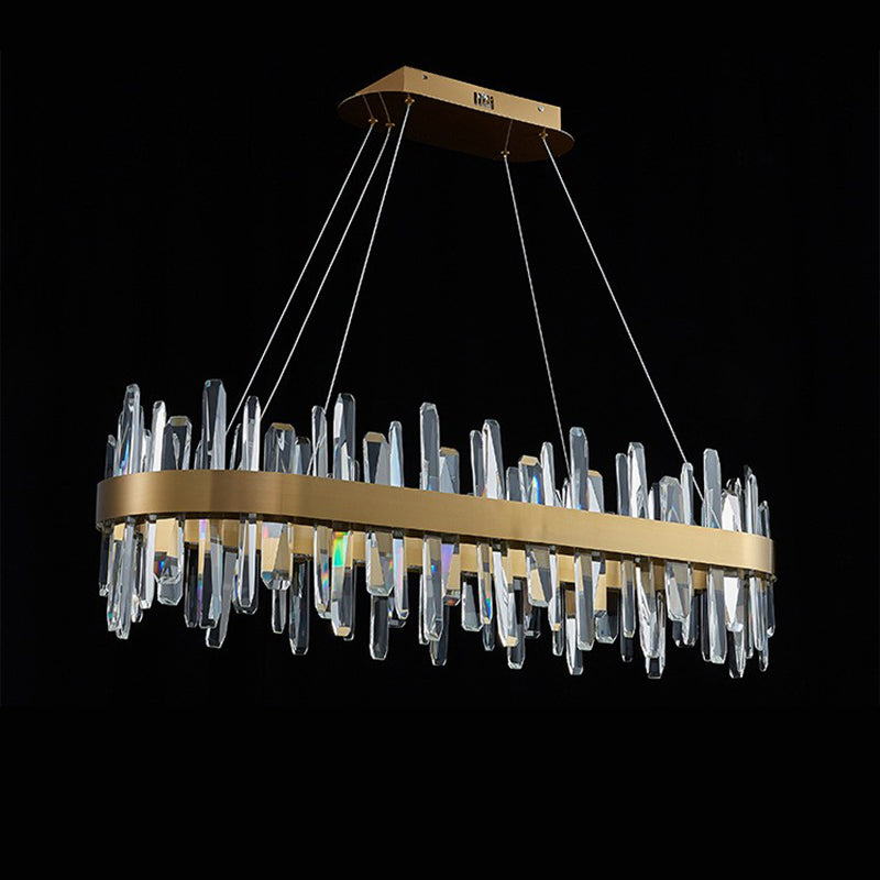 WOMO Long Oval Crystal Chandelier-WM2485c
