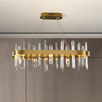 WOMO Long Oval Crystal Chandelier-WM2485c