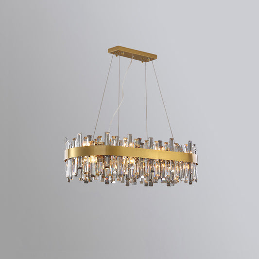 WOMO Long Oval Crystal Chandelier-WM2486