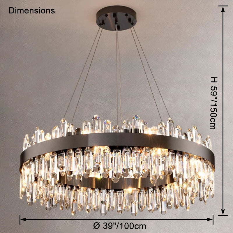 WOMO Round Crystal Chandelier-WM2488a