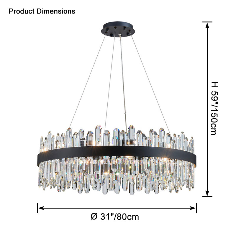 WOMO Round Crystal Chandelier-WM2488a