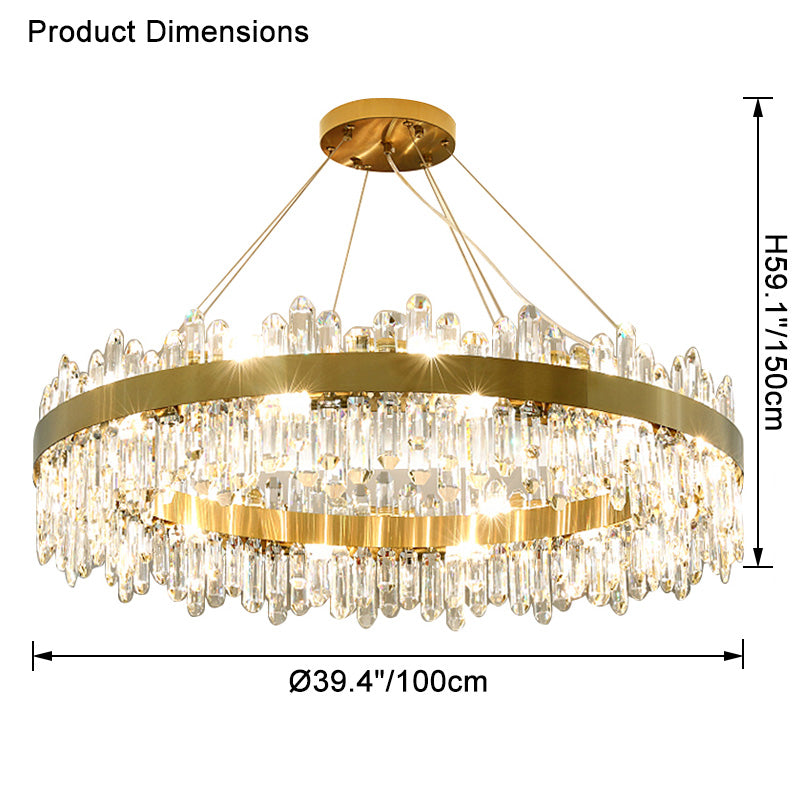 WOMO Round Crystal Chandelier-WM2488a