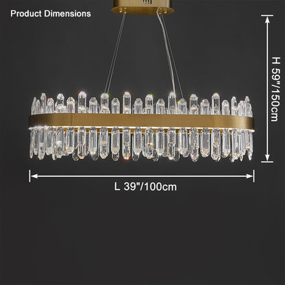 WOMO Rectangular Crystal Chandelier-WM2488b