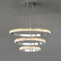 WOMO Tiered Circular Led Crystal Chandelier-WM2491b