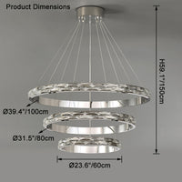 WOMO Tiered Circular Led Crystal Chandelier-WM2491b