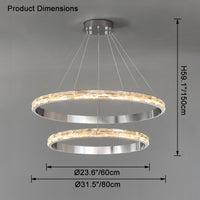 WOMO Tiered Circular Led Crystal Chandelier-WM2491b