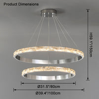 WOMO Tiered Circular Led Crystal Chandelier-WM2491b