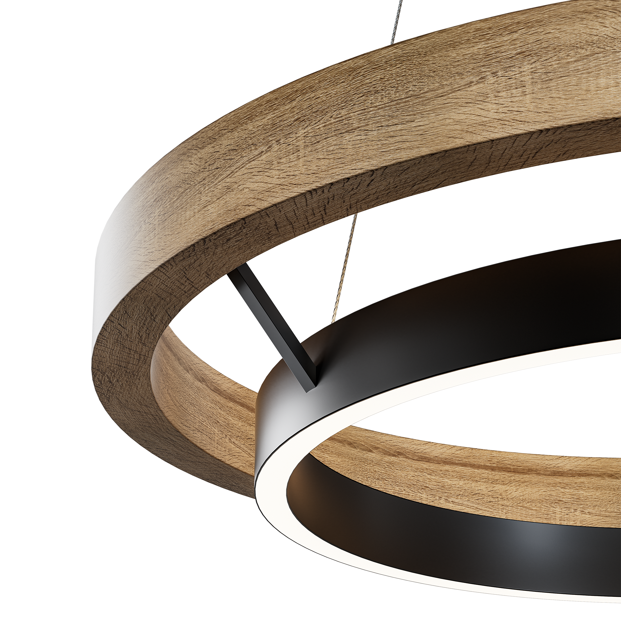 WOMO Circular Wood Led Chandelier-WM2492