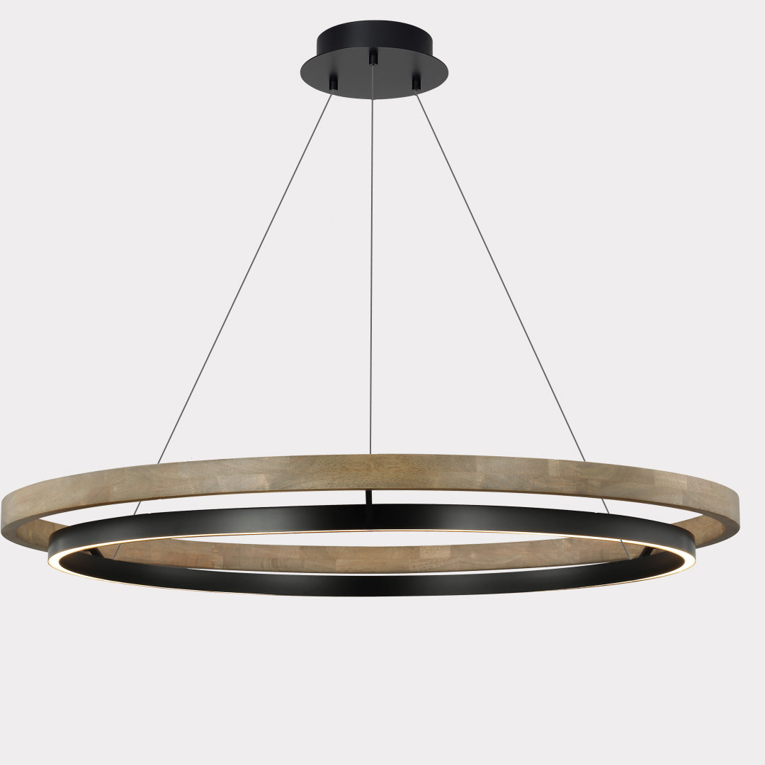 WOMO Wood Circular Led Chandelier-WM2492