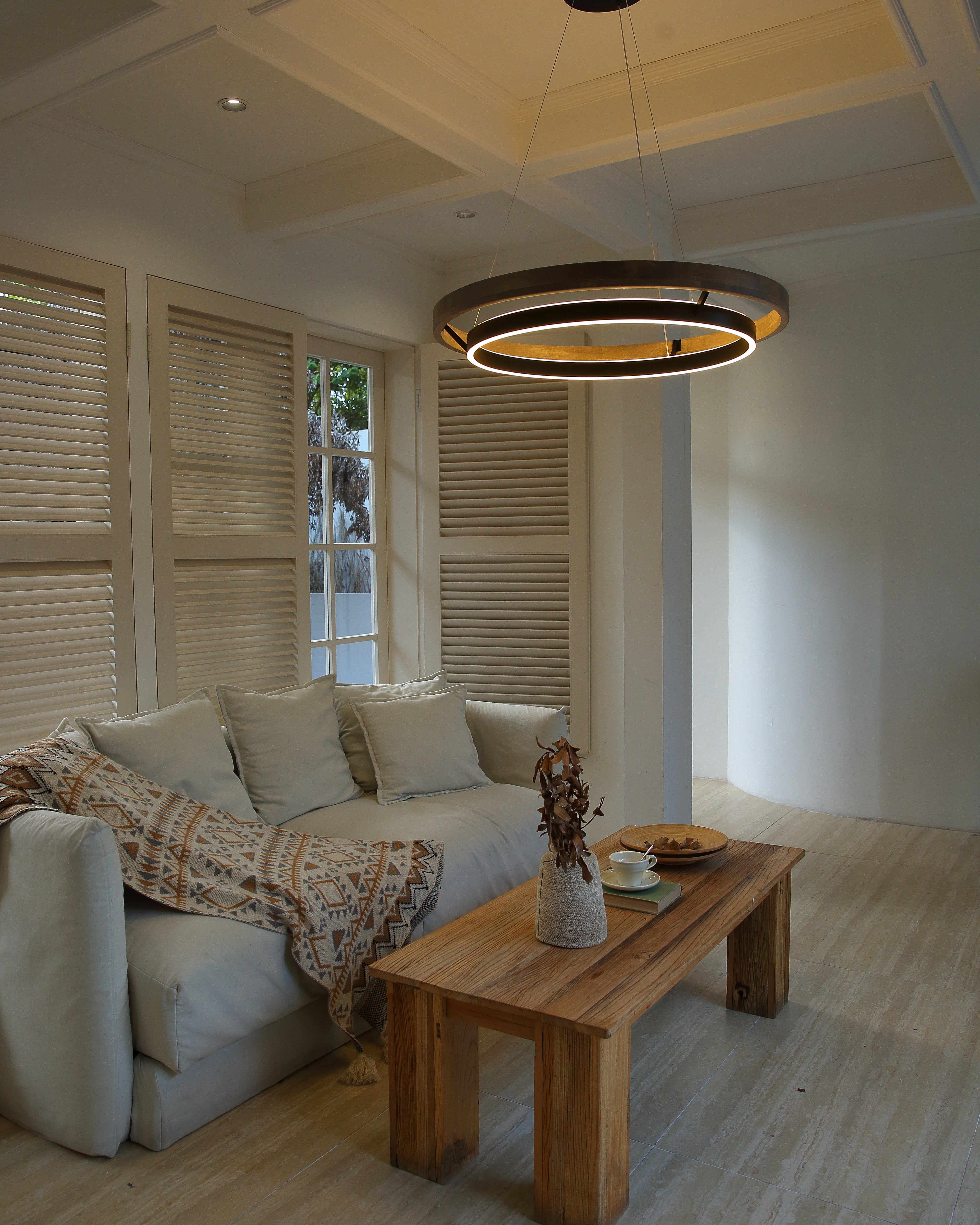 WOMO Circular Led Wood Chandelier-WM2492